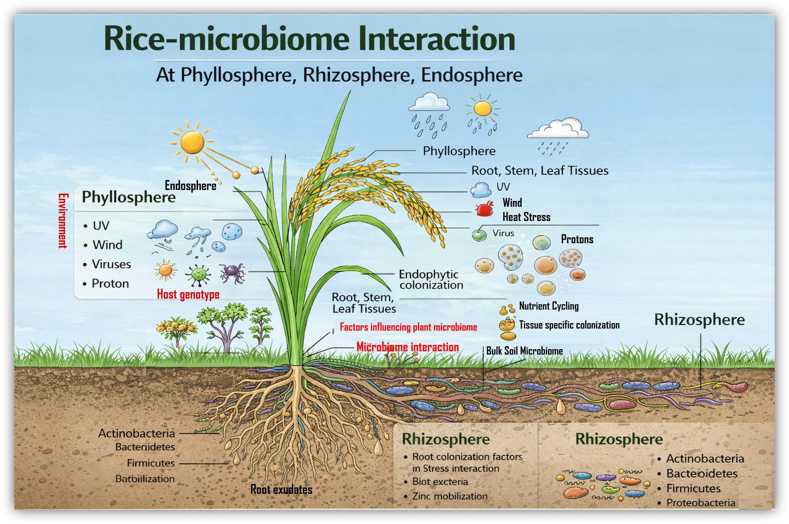 Plant-Microbiome Interaction, Microbiome-Driven Rice Production, Phyllosphere, Sustainable Rice Production, Soil-born plant pathogens, 